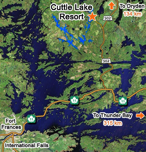Cuttle Lake Resort Map